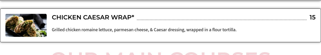 Chicken Caesar Wrap